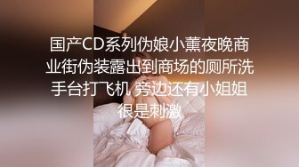 国产CD系列伪娘小薰夜晚商业街伪装露出到商场的厕所洗手台打飞机 旁边还有小姐姐很是刺激